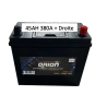 Batterie Orion 45AH 380A sans entretien + Droite Livraison incluse
