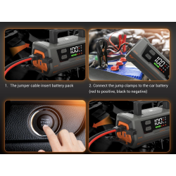 Booster Camel Energy 12V 3000A jusque 12L de Cylindrée avec port USB et lampe intégrée